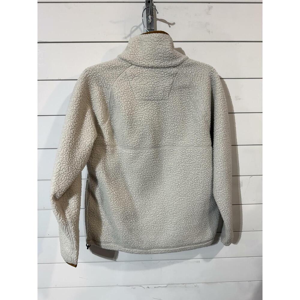 Carhartt Women's Fleece White/Brown Button Pullover S - Picture 3 of 3